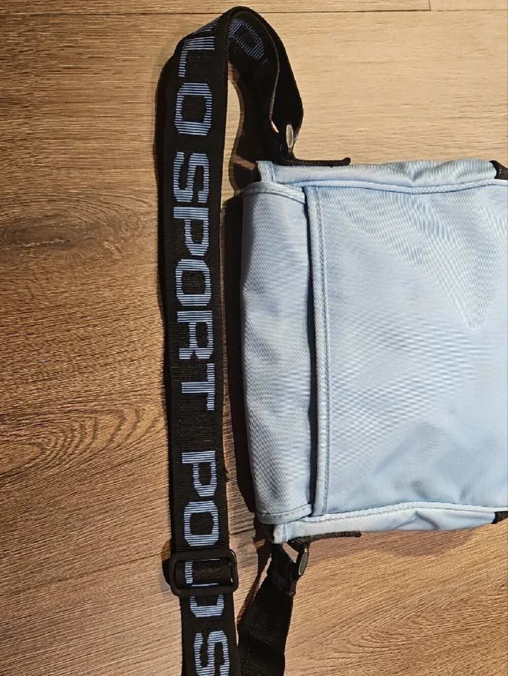 Polo by Ralph Lauren Light Blue Polo Sport Messenger Bag, Vintage 90's